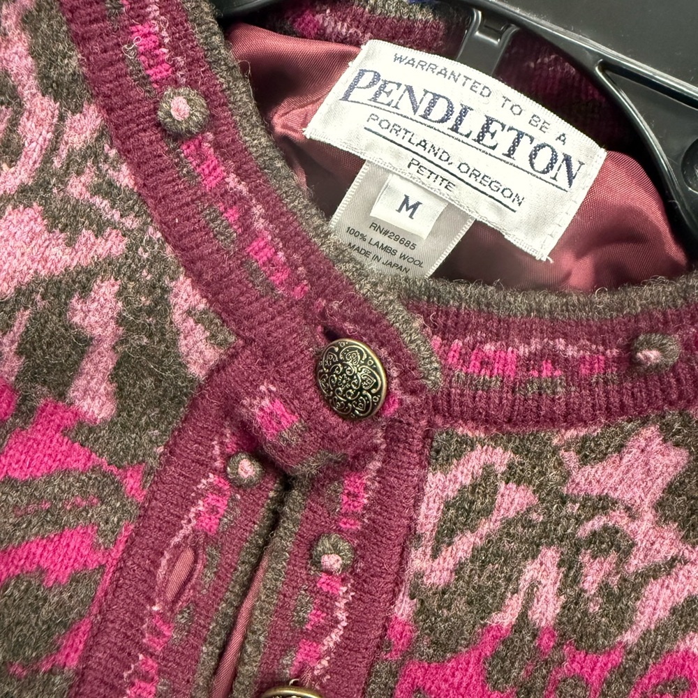 Pendleton Women's Pink and Gray Patterned Wool Ja… - image 4